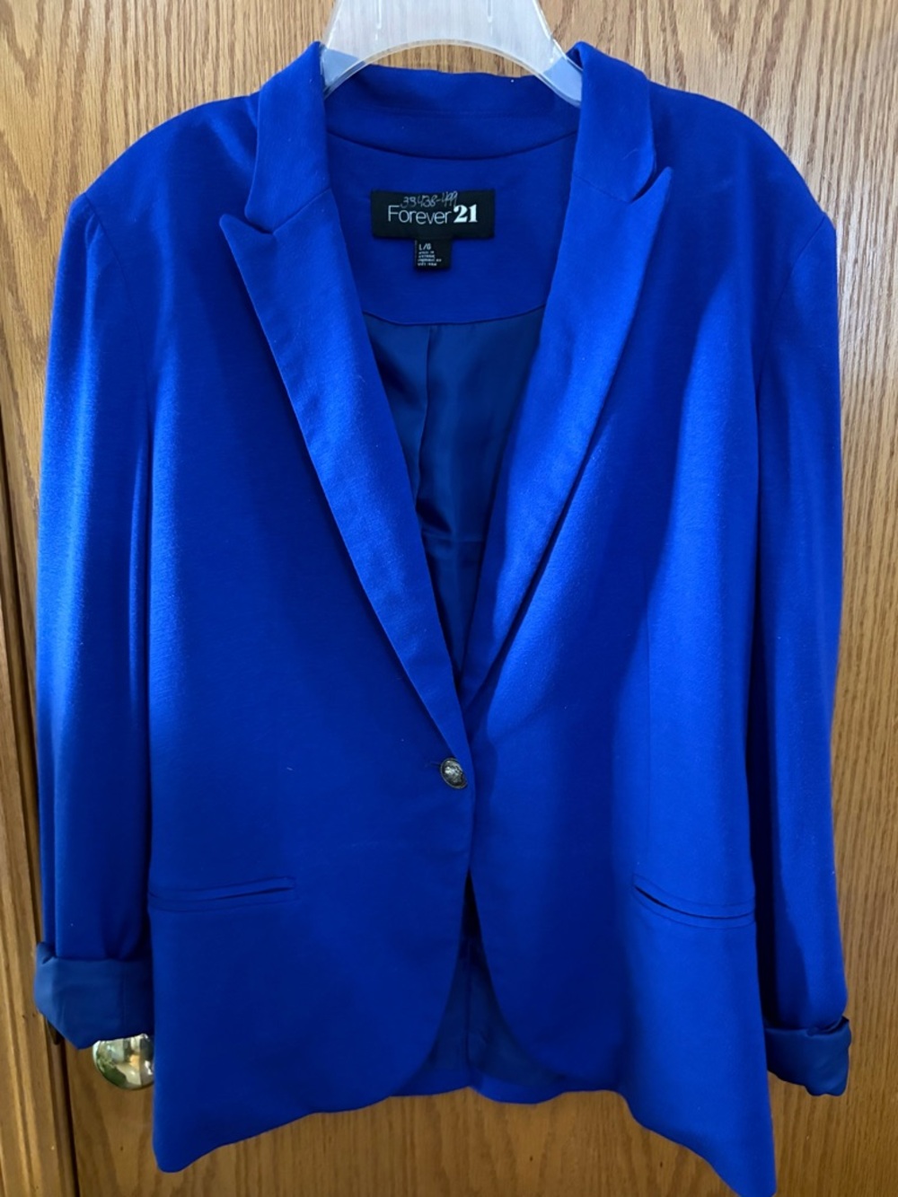 Forever 21 Cobalt Blue Single-Button Blazer